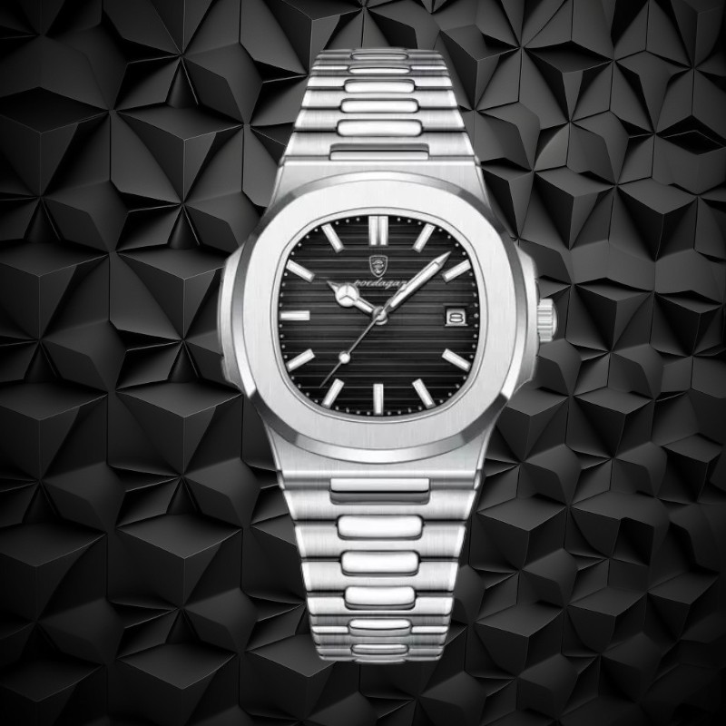 Poedagar 613 Luxury Business Quartz Stainless Steel Watch for Men - Image 2